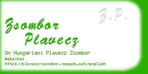 zsombor plavecz business card